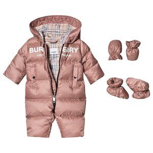 Burberry pink baby girl infant snowsuit